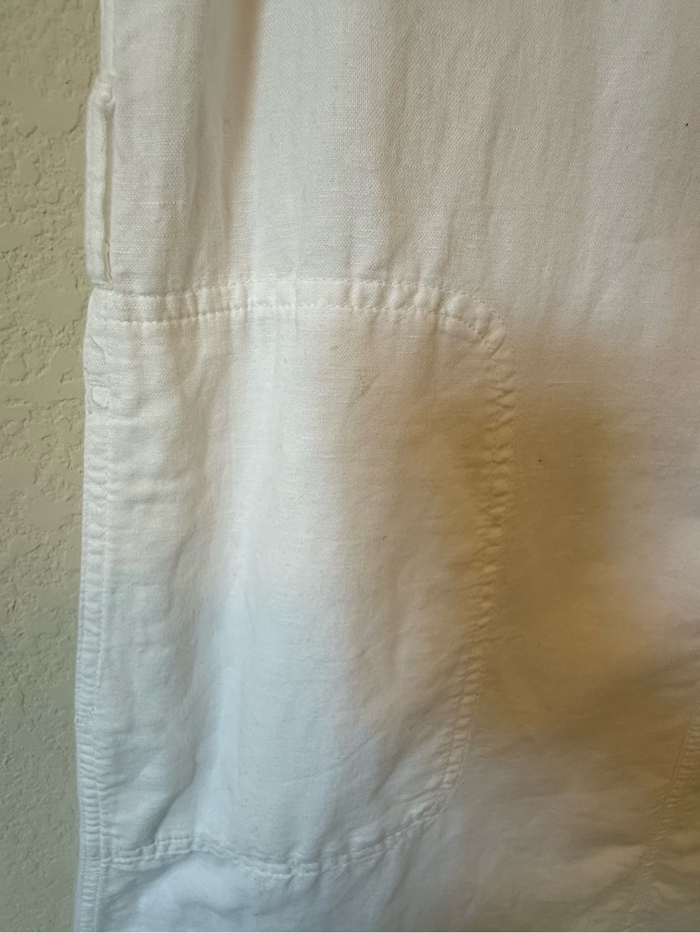 Eddie Bauer Linen Blend Sleeveless Dress White Small Pockets Minimalist Shift - Picture 4 of 10